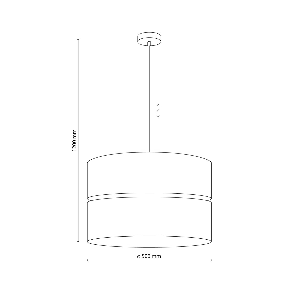 Lampa wisząca TK Lighting ECO 5773, 3xE27, regulowana, szaro-beżowe klosze, czarna podstawa