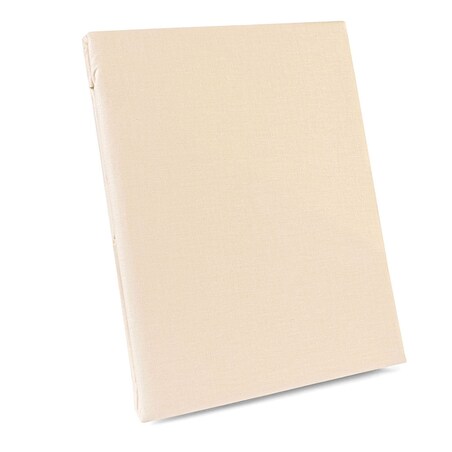 Prześcieradło bawełniane bez gumki 160x200 + dodatkowe 5cm po bokach jasno beżowe
