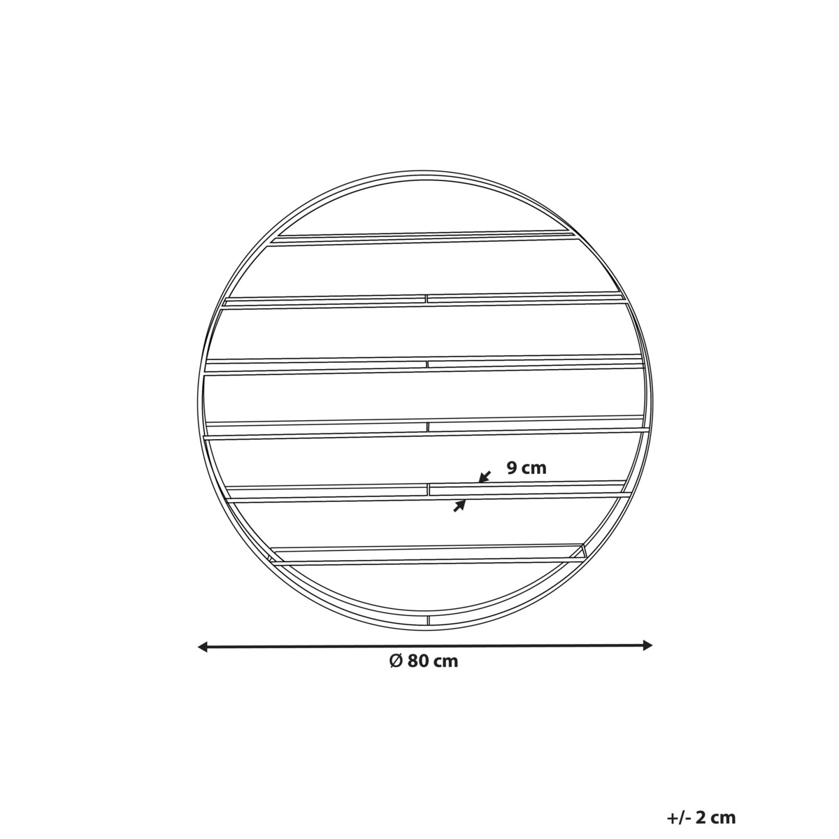 Półka wisząca na wino ANNACOTTY Czarny