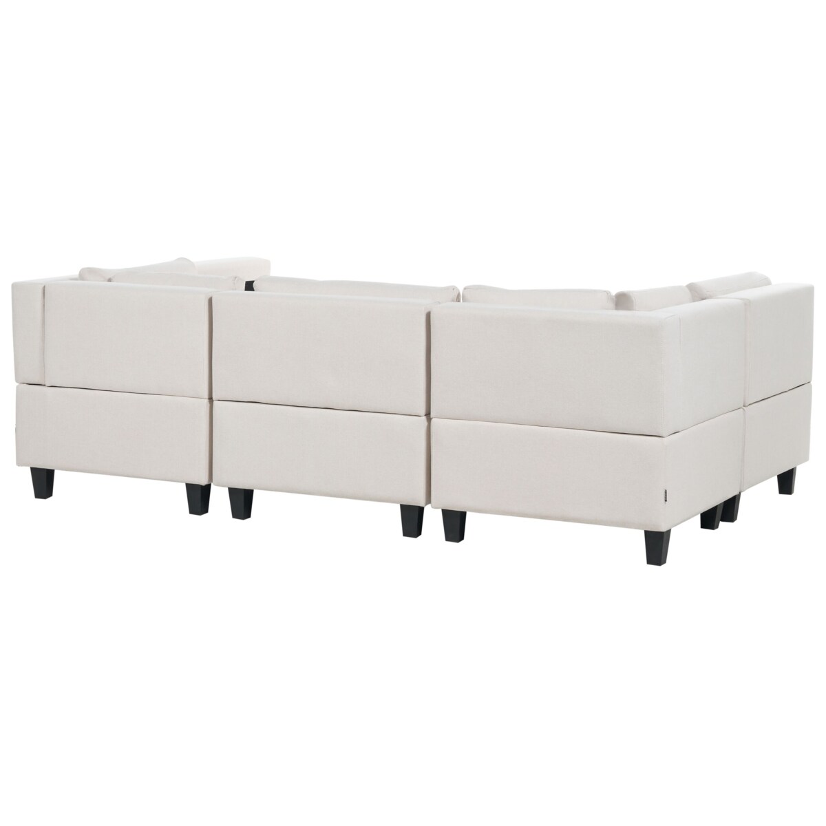 Sofa modułowa 5-osobowa z otomaną jasnobeżowa UNSTAD