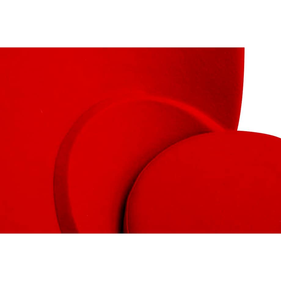 Fotel SERCE czerwony - włókno szklane, wełna, podstawa aluminiowa
