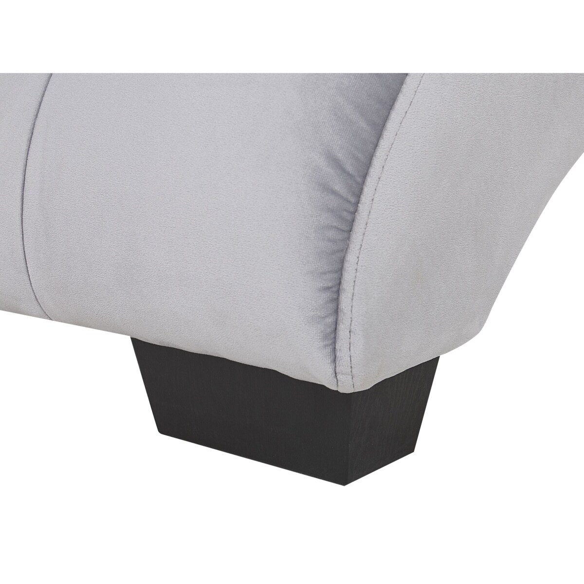 Szezlong welurowy z głośnikiem Bluetooth i portem USB szary SIMORRE