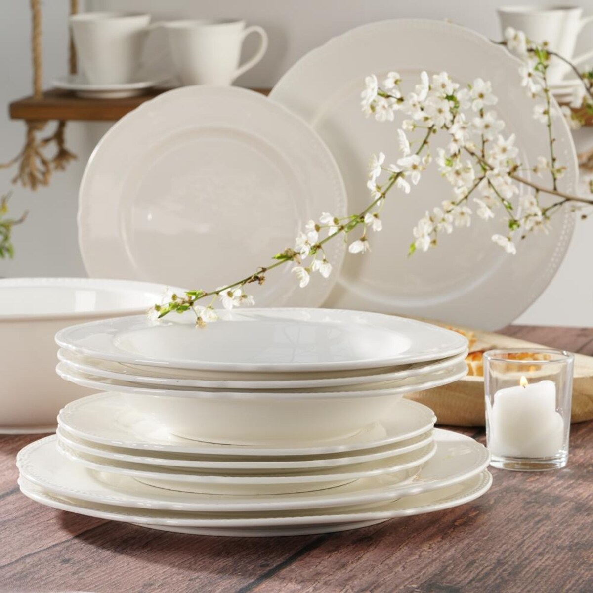 VILLA ITALIA Talerz głęboki porcelanowy 22,5 cm LOZANO