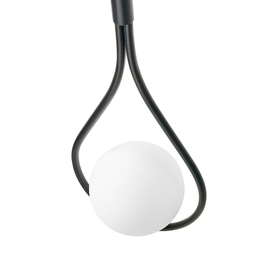 Lampa ścienna AUROUE Czarny Metal