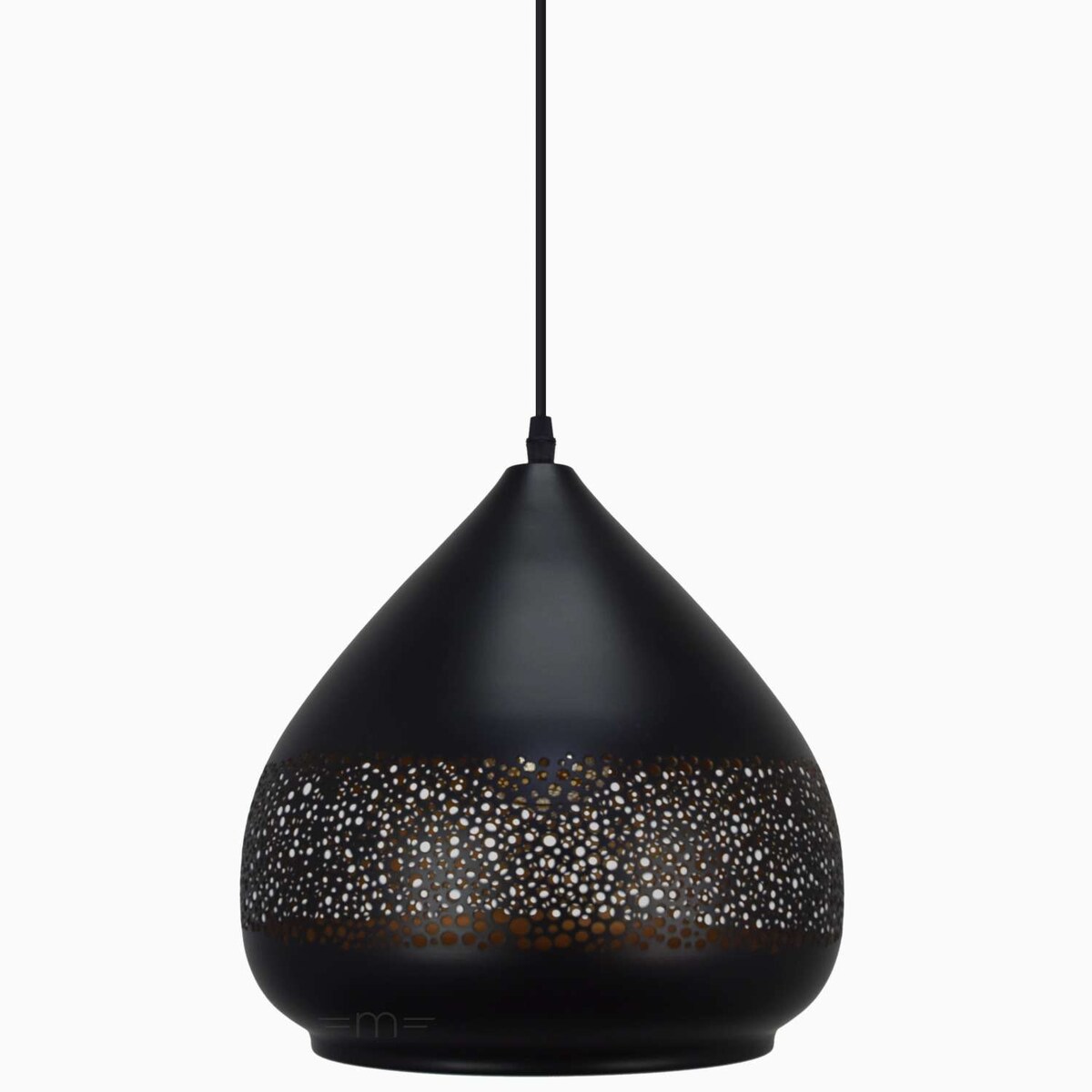 LAMPA wisząca KAIA 2278 Rabalux ażurowa OPRAWA orientalny zwis czarny złoty