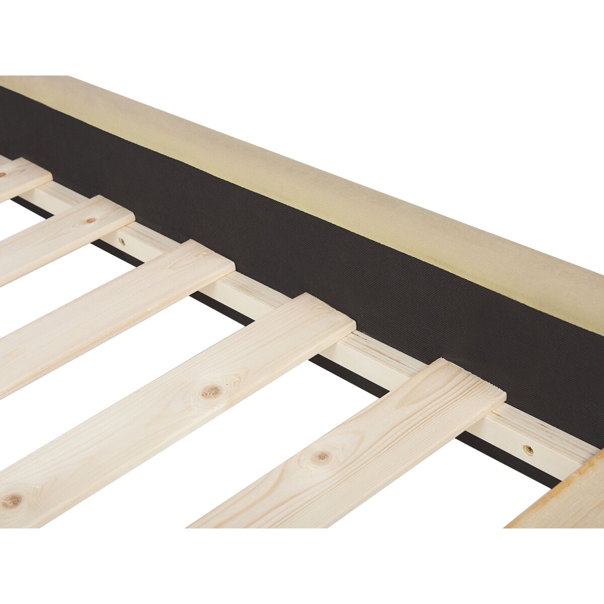 Łóżko welurowe 160 x 200 cm beżowe AVALLON