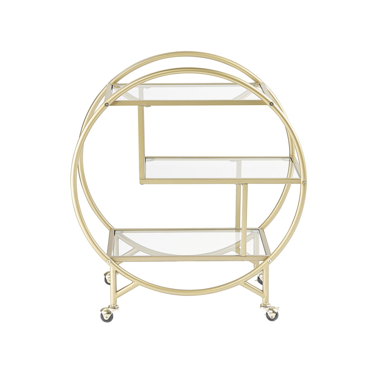 Metalowy wózek kuchenny 3-poziomowy złoty COLTON