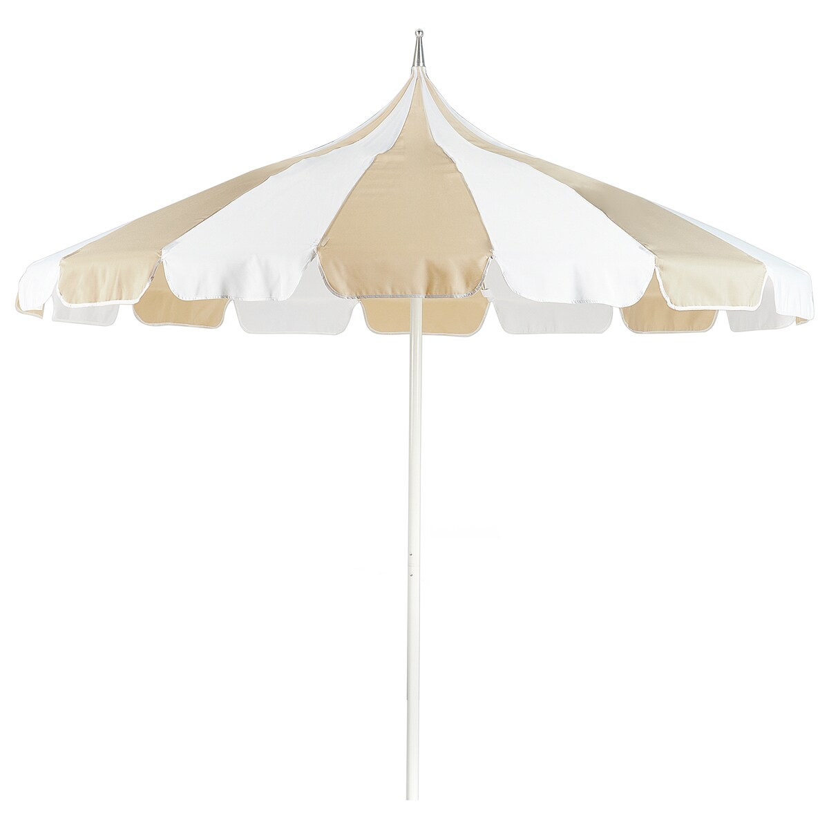 Parasol ogrodowy 245 cm MINOA Biały/ beżowy