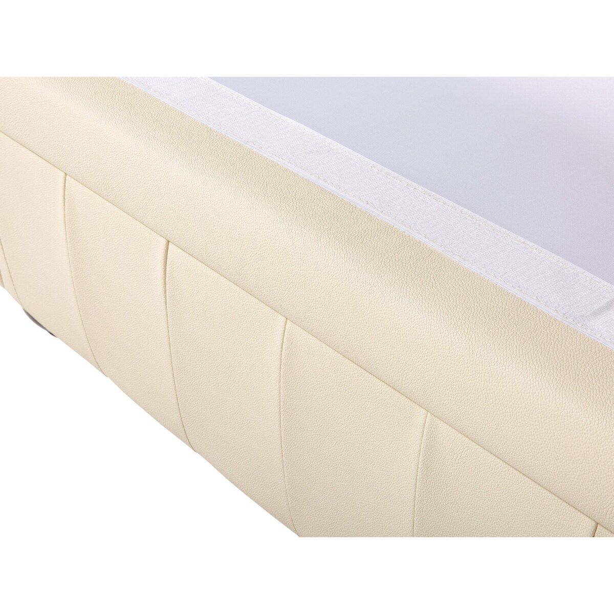 Sofa 3-osobowa skórzana kremowa CHESTERFIELD