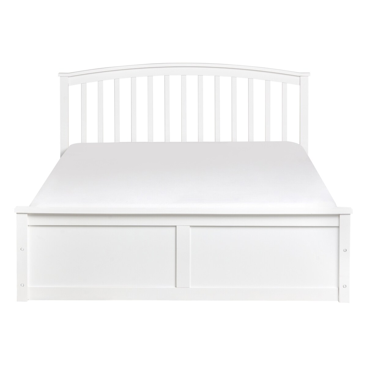 Łóżko z pojemnikiem Drewno sosnowe CLARBEC 140 x 200 cm Biały