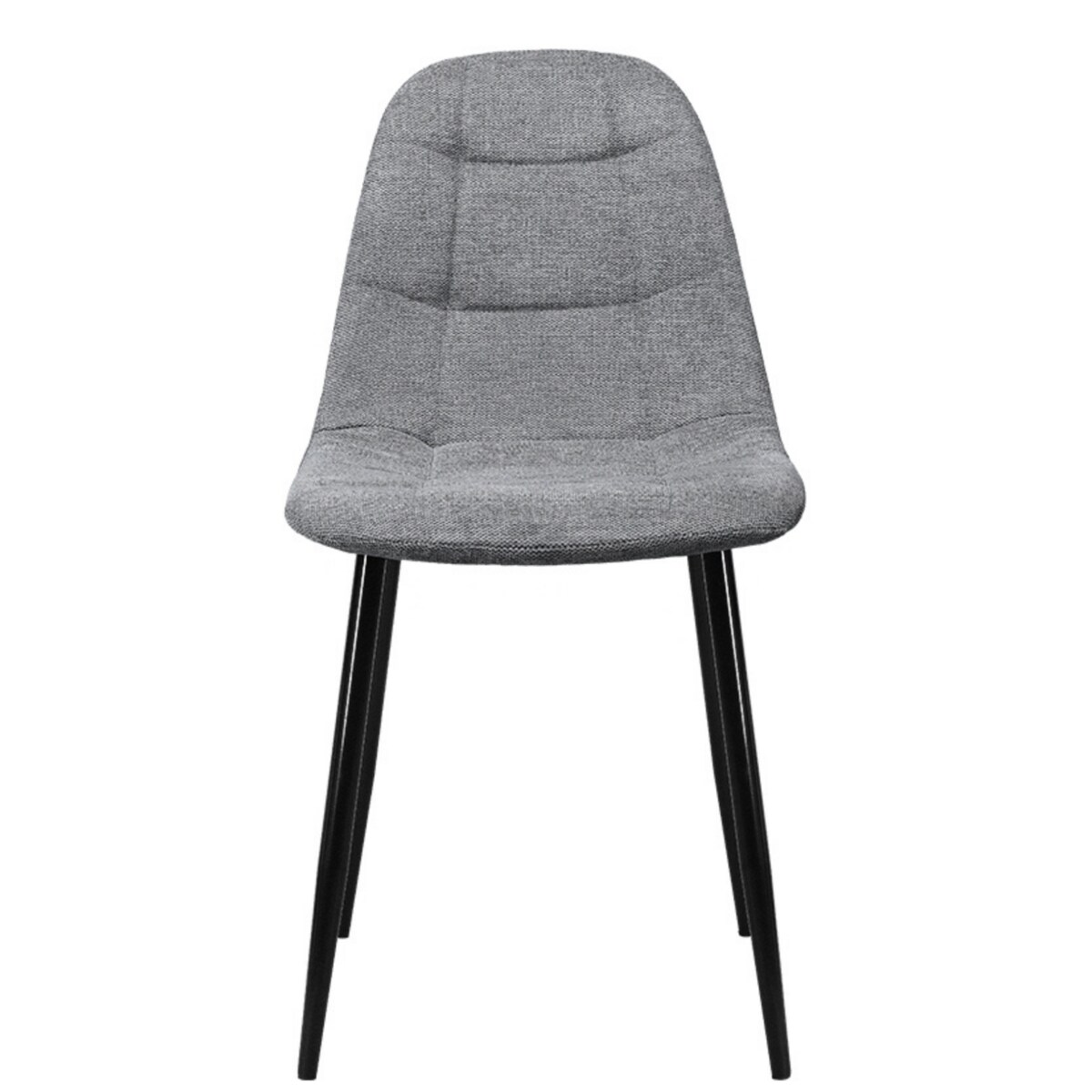 Krzesło tapicerowane pikowane szare z tkaniny wygodne nowoczesne do kuchni