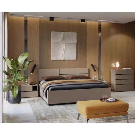 Komoda CROSS 4S 80cm congo/czarna