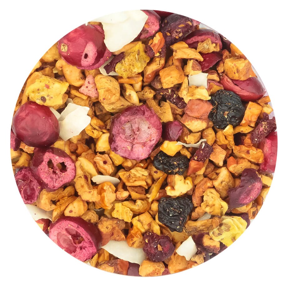 Herbata owocowa sypana CHERRY SMILE o smaku tropikalnym z wiśnią i jabłkiem - herbata liściasta sypana mieszanka napar susz - gotowa na prezent upominek