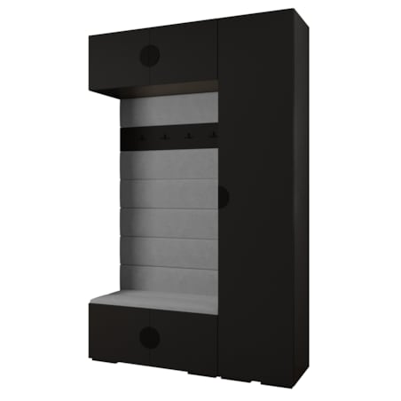 Garderoba do przedpokoju INOVA 4 Z19 czarny+czarny+manila16