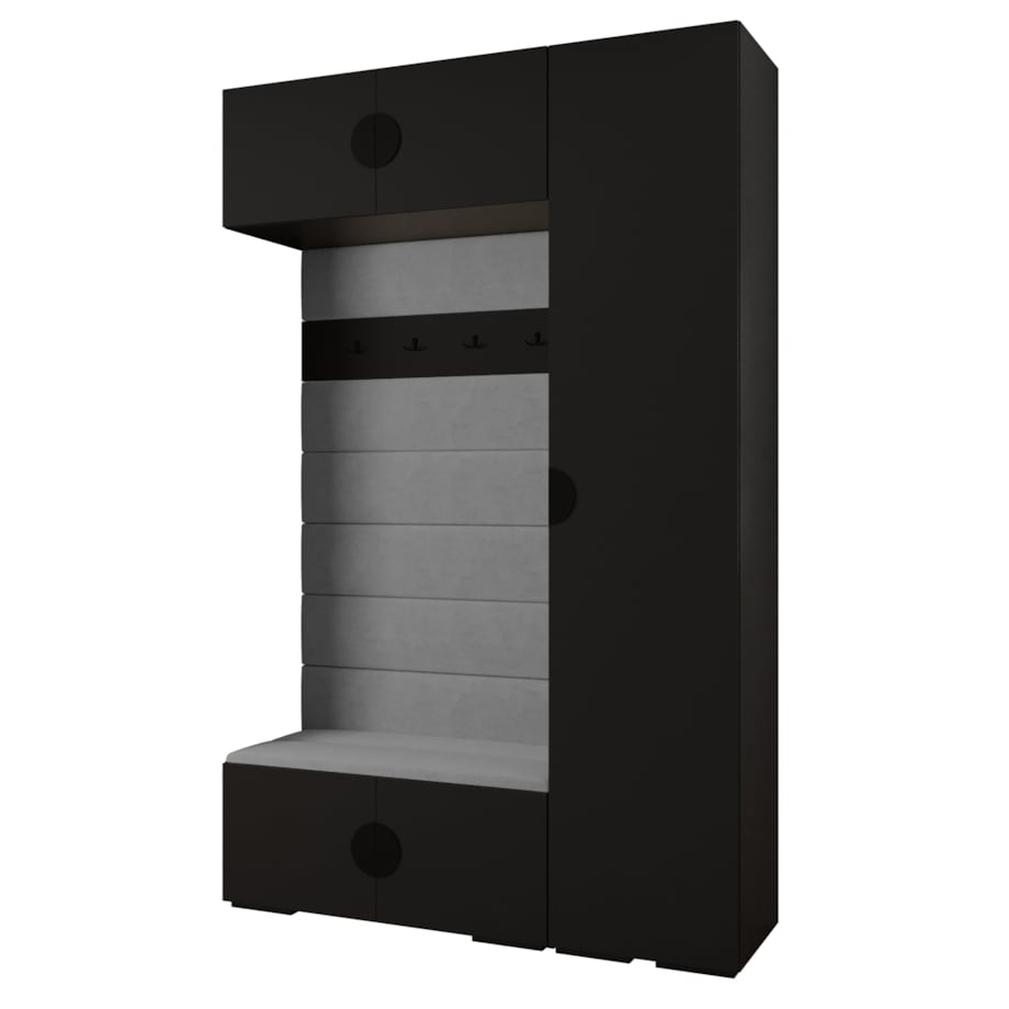 Garderoba do przedpokoju INOVA 4 Z19 czarny+czarny+manila16