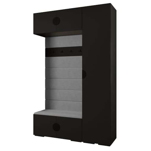 Garderoba do przedpokoju INOVA 4 Z19 czarny+czarny+manila16