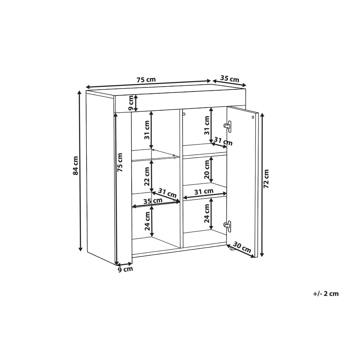 Szafka LED KAMLOOPS Biały