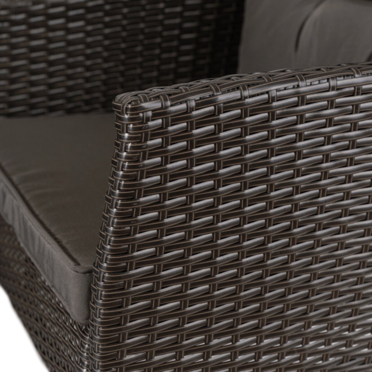 Zestaw Mebli Ogrodowych Technorattan Na Taras Ogród Komplet Czarny ATLANTA