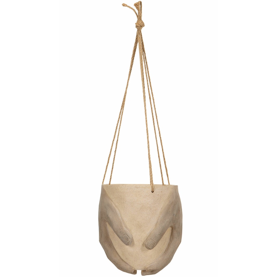 DONICA WISZĄCA DŁONIE beżowa śr. 17cm