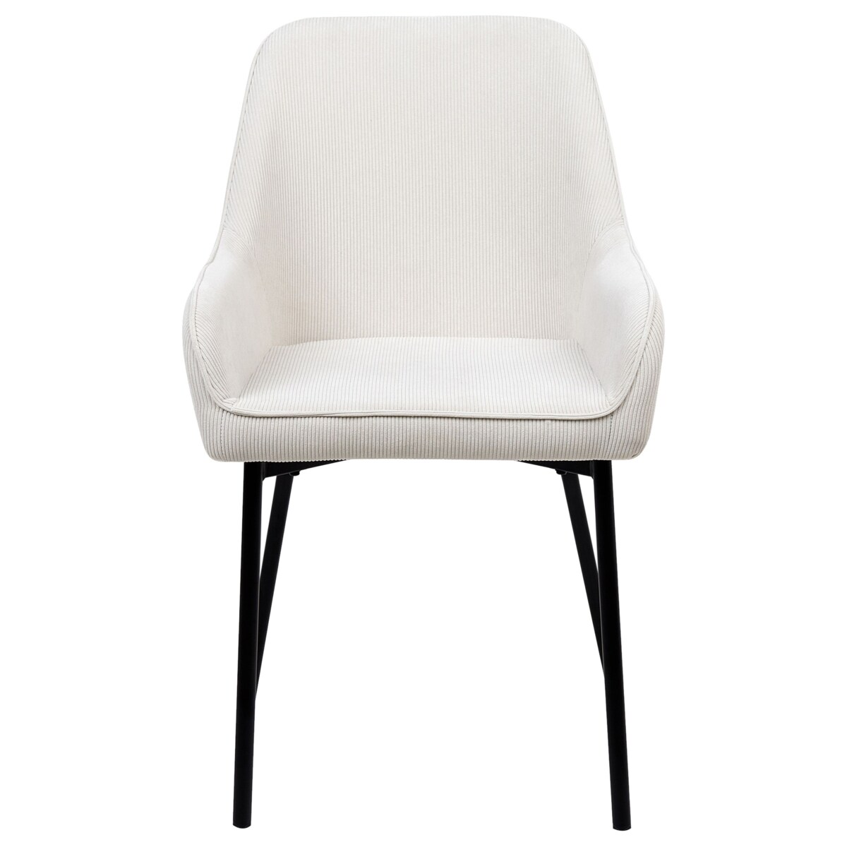 Zestaw 2 krzeseł do jadalni LOVERNA Sztruks Złamana biel