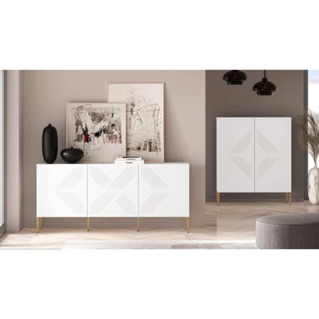Komoda KLARA 170 3D biały mat