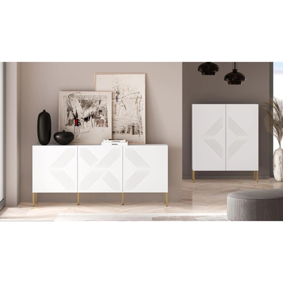 Komoda KLARA 170 3D biały mat