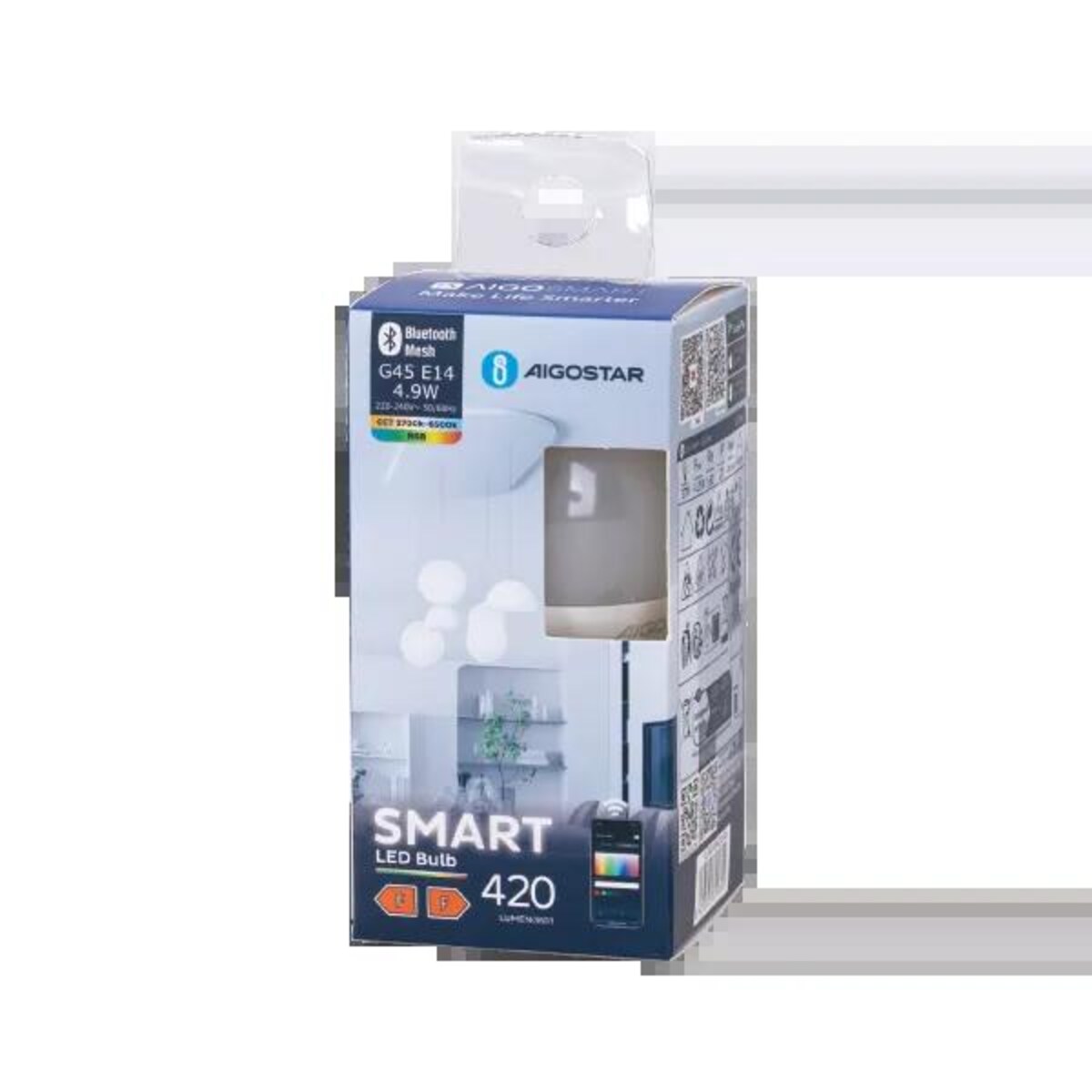 bluetooth mesh g45 e14 4,9w rgb+cct