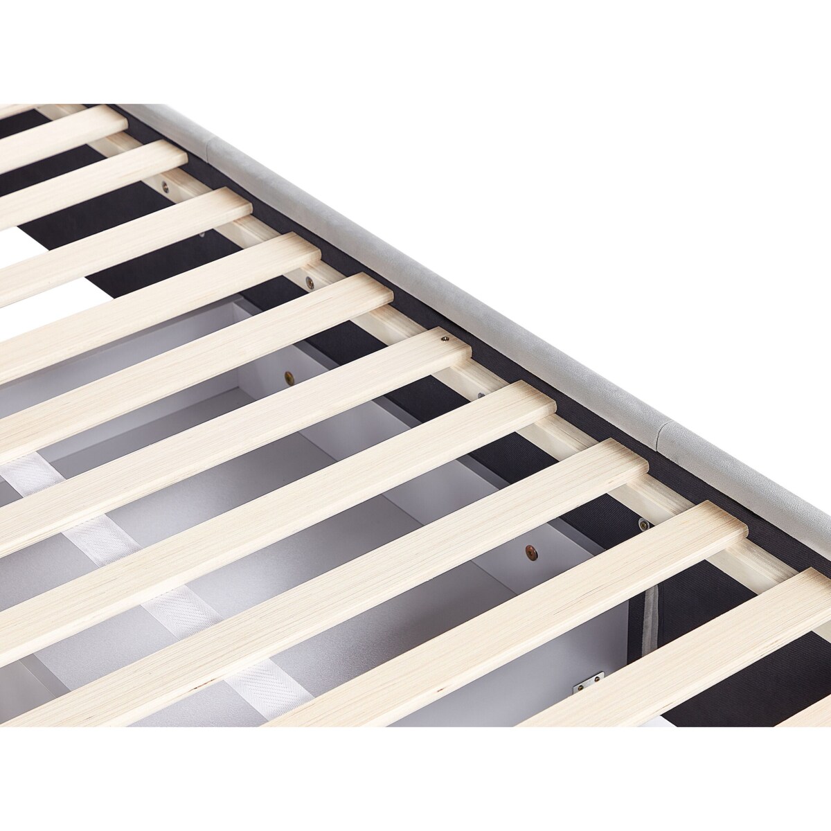 Łóżko welurowe 140 x 200 cm jasnoszare LIEVIN