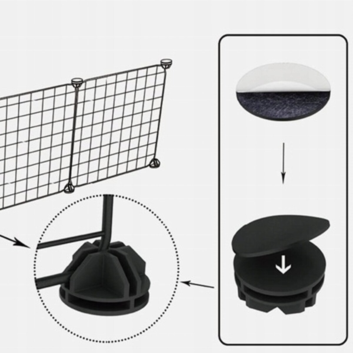 Czarny kojec zagroda metalowa dla psa kota szczeniaka królika 108 x 108 cm