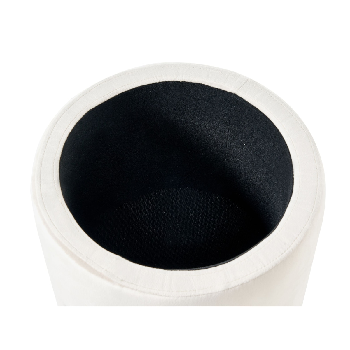 Puf ze schowkiem WENONA Welur Złamana biel