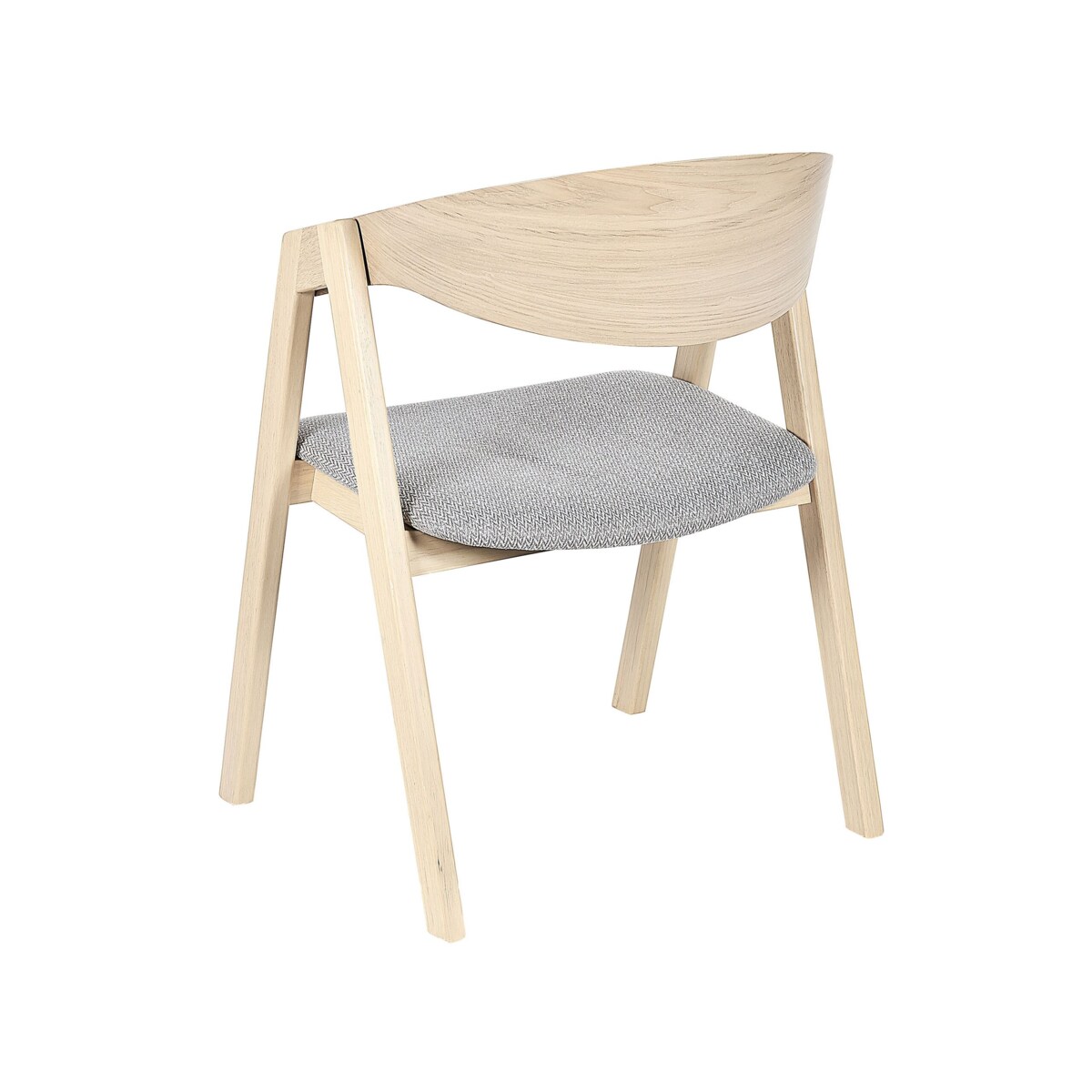 Zestaw 2 krzeseł do jadalni jasne drewno z szarym YUBA