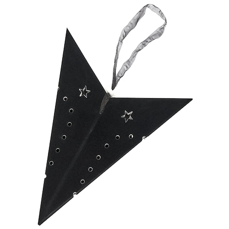 Zestaw 2 dekoracji wiszących LED MOTTI 60 cm Gwiazda Czarny