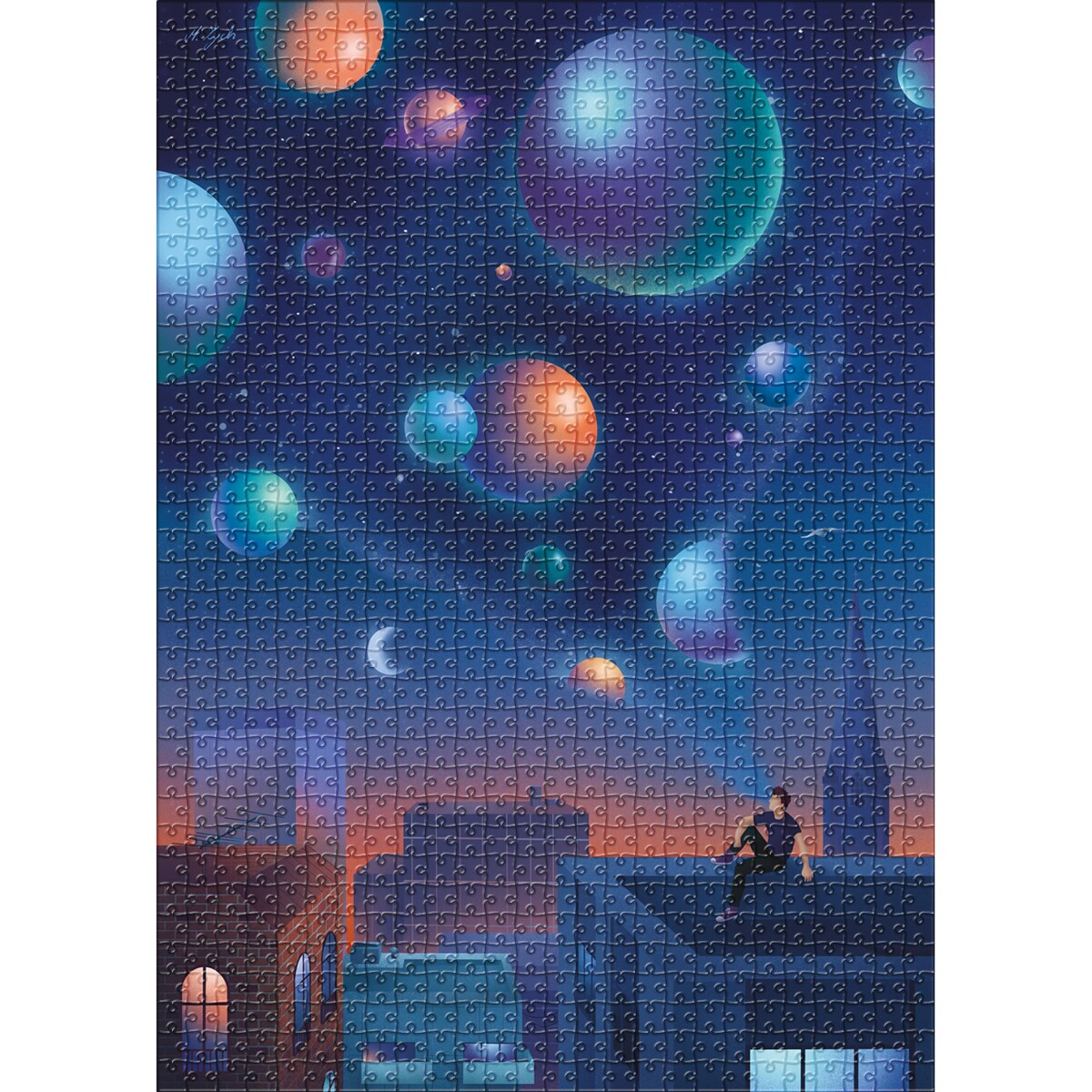 Muno Puzzle "Cosmic Boy" by Małgorzata Zych Puzzle 1000 el. w eco woreczku