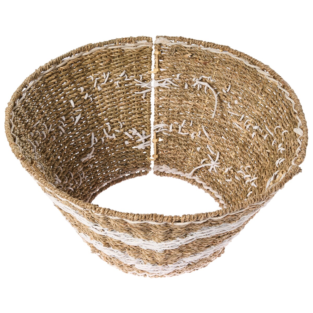 Osłonka pod choinkę HIVER Trawa morska Biały 43 cm