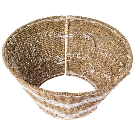 Osłonka pod choinkę HIVER Trawa morska Biały 43 cm