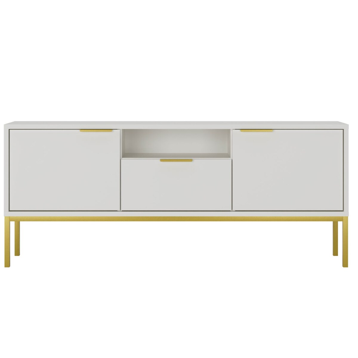 Szafka RTV Austin 135 biała & złota