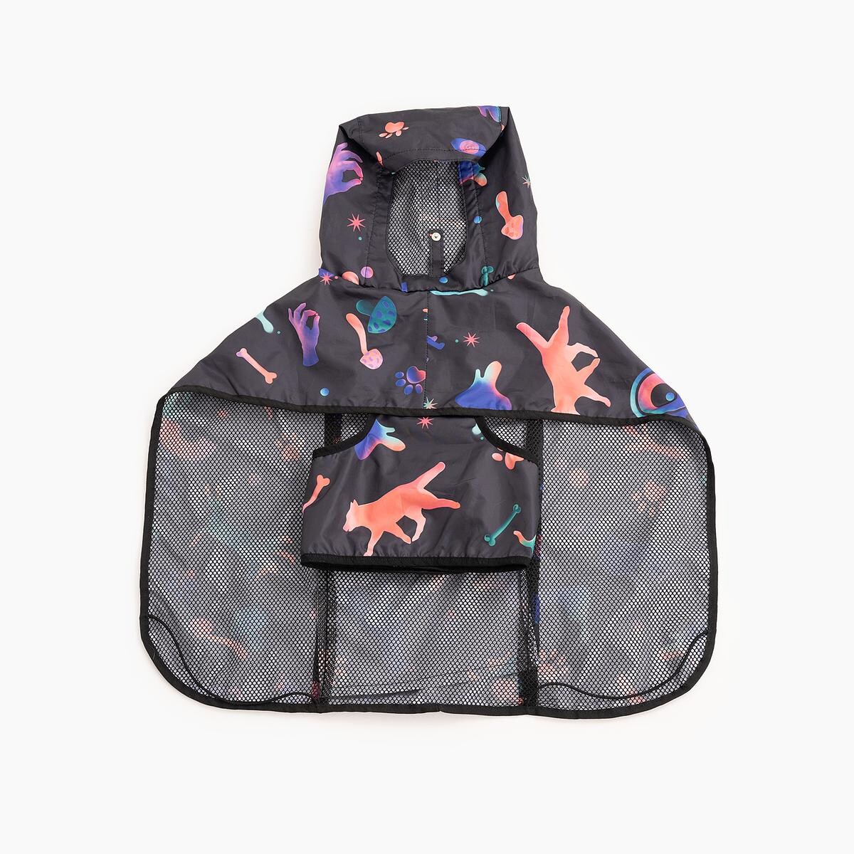 Płaszcz przeciwdeszczowy dla psa Psychodelia - Rozmiar: XL