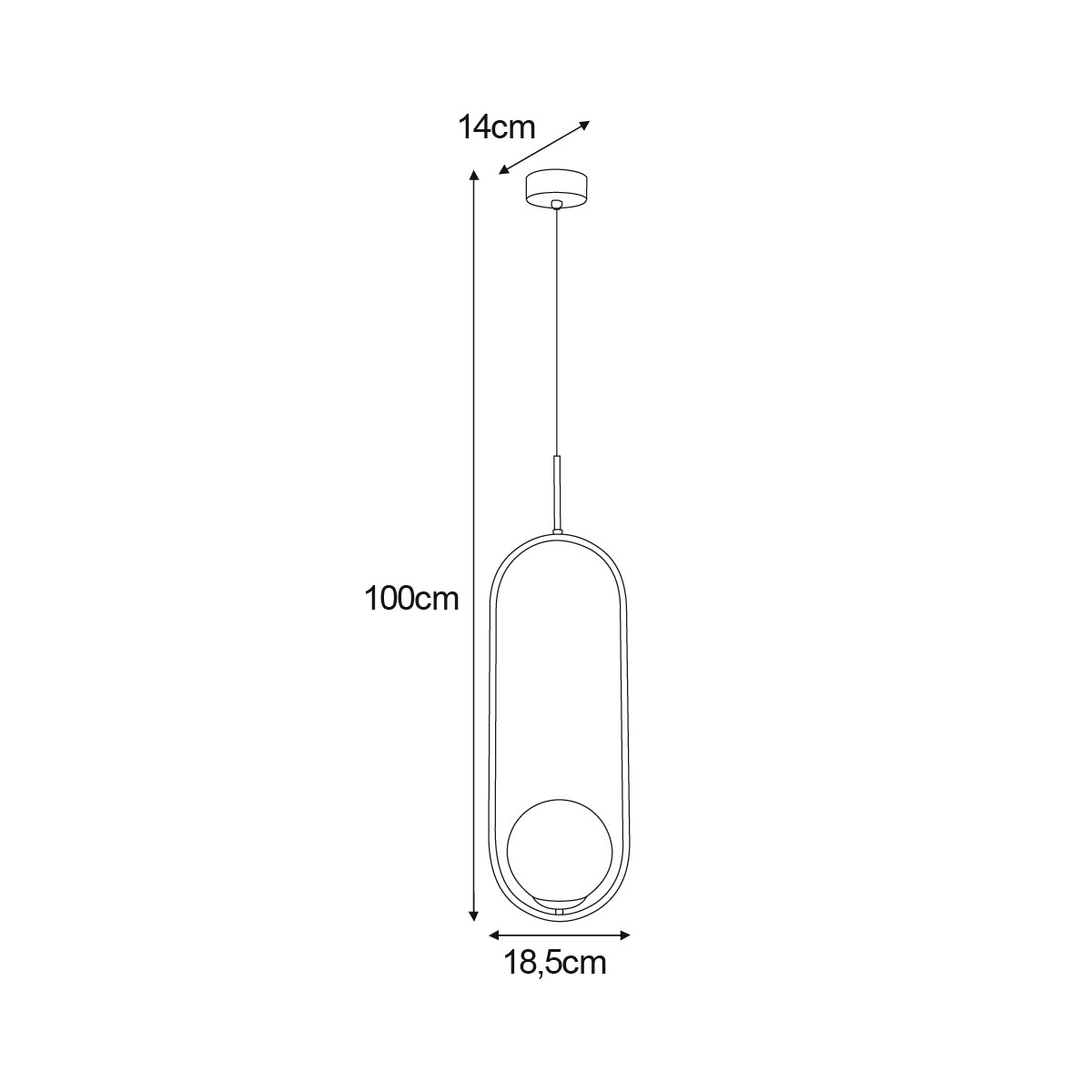 Lampa wisząca K-5304 z serii ARLENA