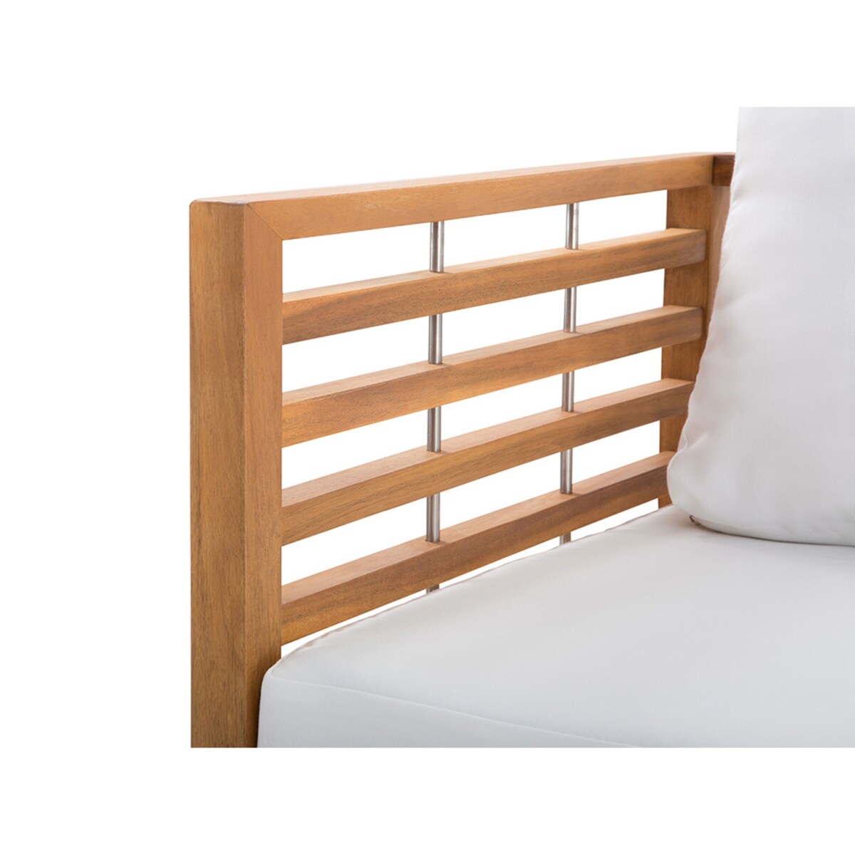 Zestaw ogrodowy drewniany 4-osobowy biały BERMUDA