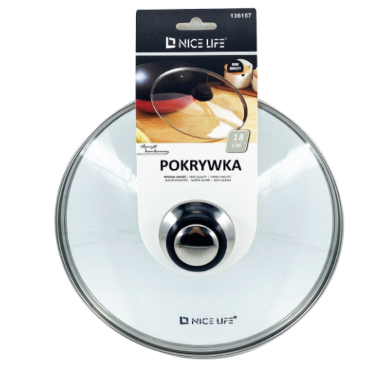 szklana pokrywka do garnka szkło hartowane 18 cm