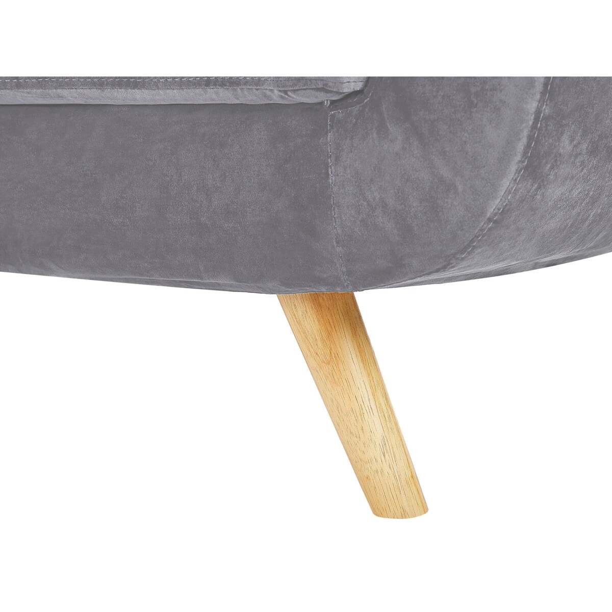 Pokrowiec na sofę 2-osobową welurowy szary BERNES