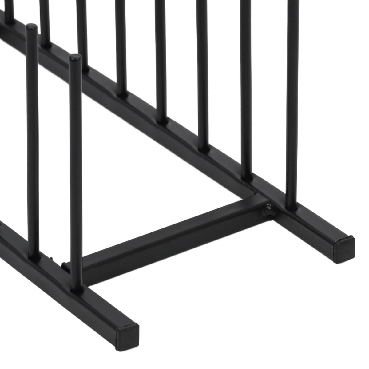 Organizer na talerze, na 8 talerzy, kolor czarny, metal