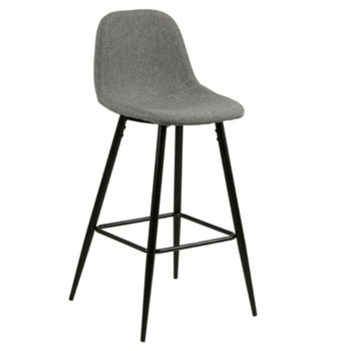 Stołek barowy Wilma szary jasny/ czarny tapicerowany