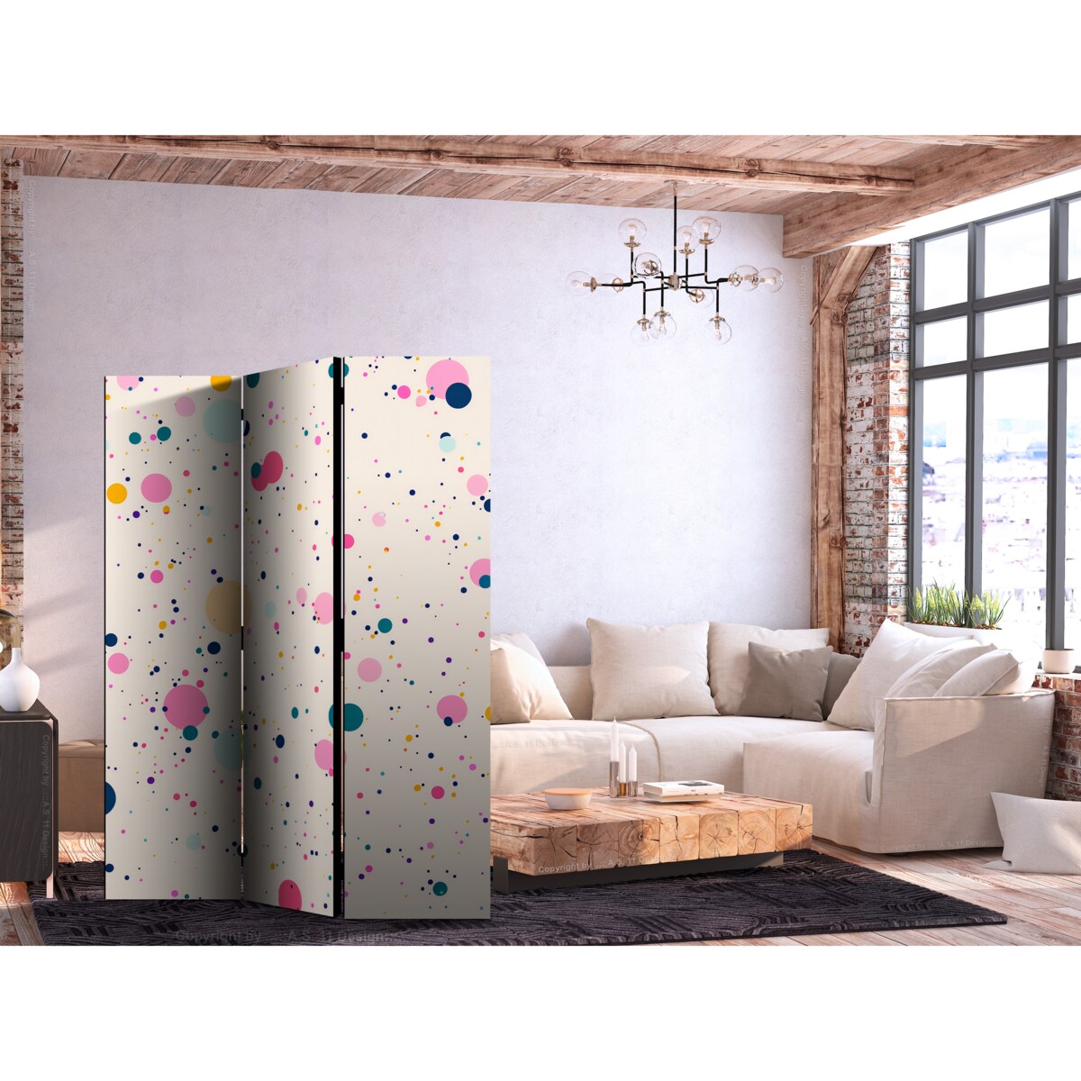 Parawan Akustyczny Plamki I Kleksy 135x172cm