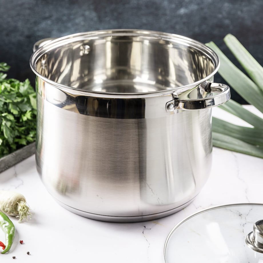 Garnek stalowy gastronomiczny duży 8.6L 24cm KLAUSBERG