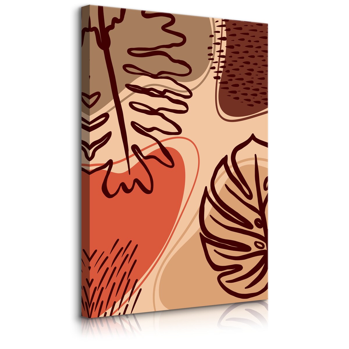 Obraz Abstrakcyjne Liście Monstera Egzotyczne 80x120cm