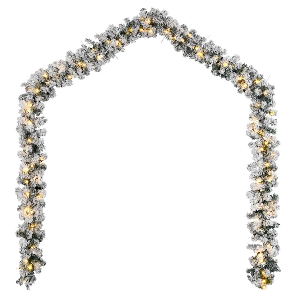 vidaXL Świąteczna girlanda z lampkami LED, zielona, 10 m, PVC