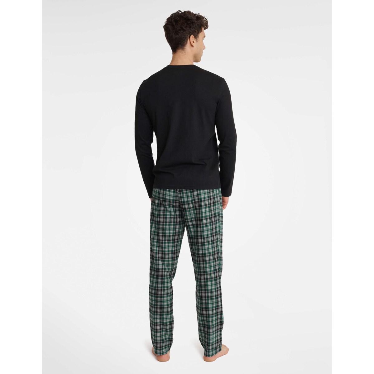 Piżama Usher 40946-99X Czarna Czarny, XXL