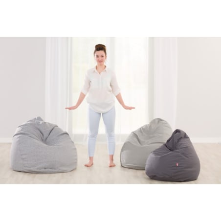 Worek do siedzenia, szaro-białe wzory marokańskie, Ø60 x 105 cm, Gardenia