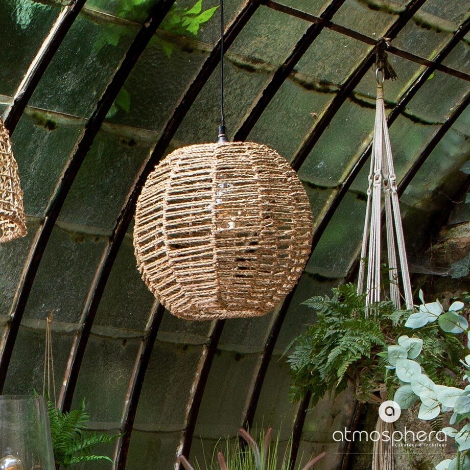 Klosz z trawy morskiej JADA, lampa sufitowa, Ø 35 cm